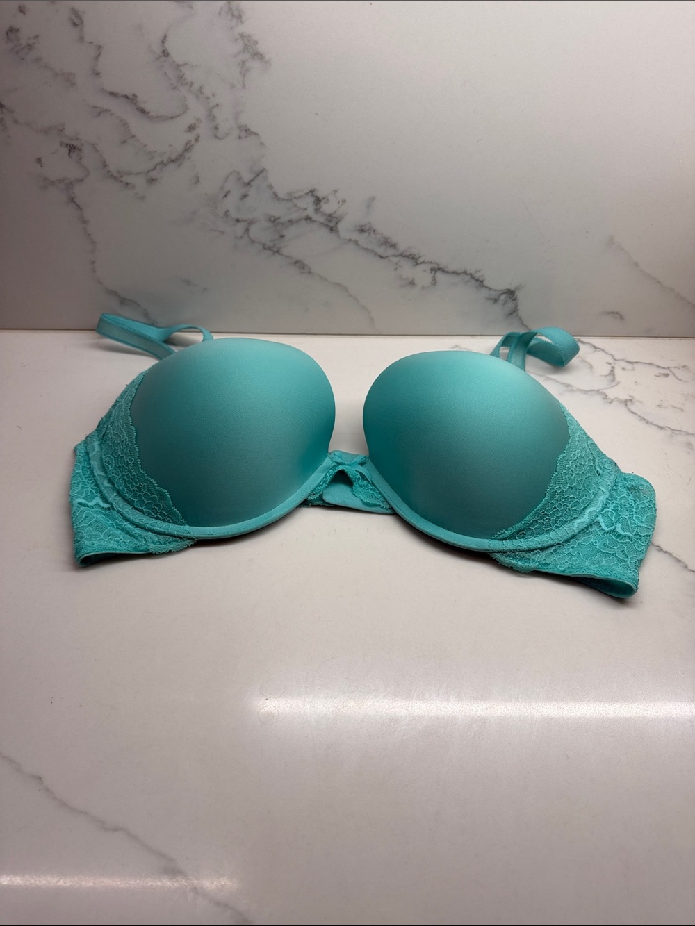 Victoria's Secret Turquoise Lace Push-Up Bra